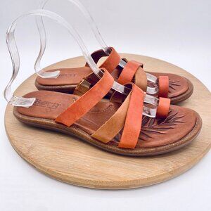 Born Doree Sandals Womens 8 Brown Leather Comfort Flats Jesus